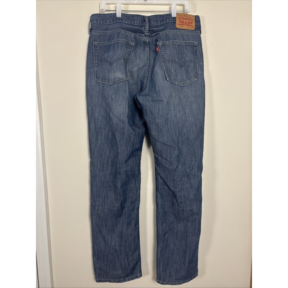Vintage Levis 514 Jeans Mens 36x34 Blue Slim Straight Fit Denim Pants y2k - Picture 4 of 8